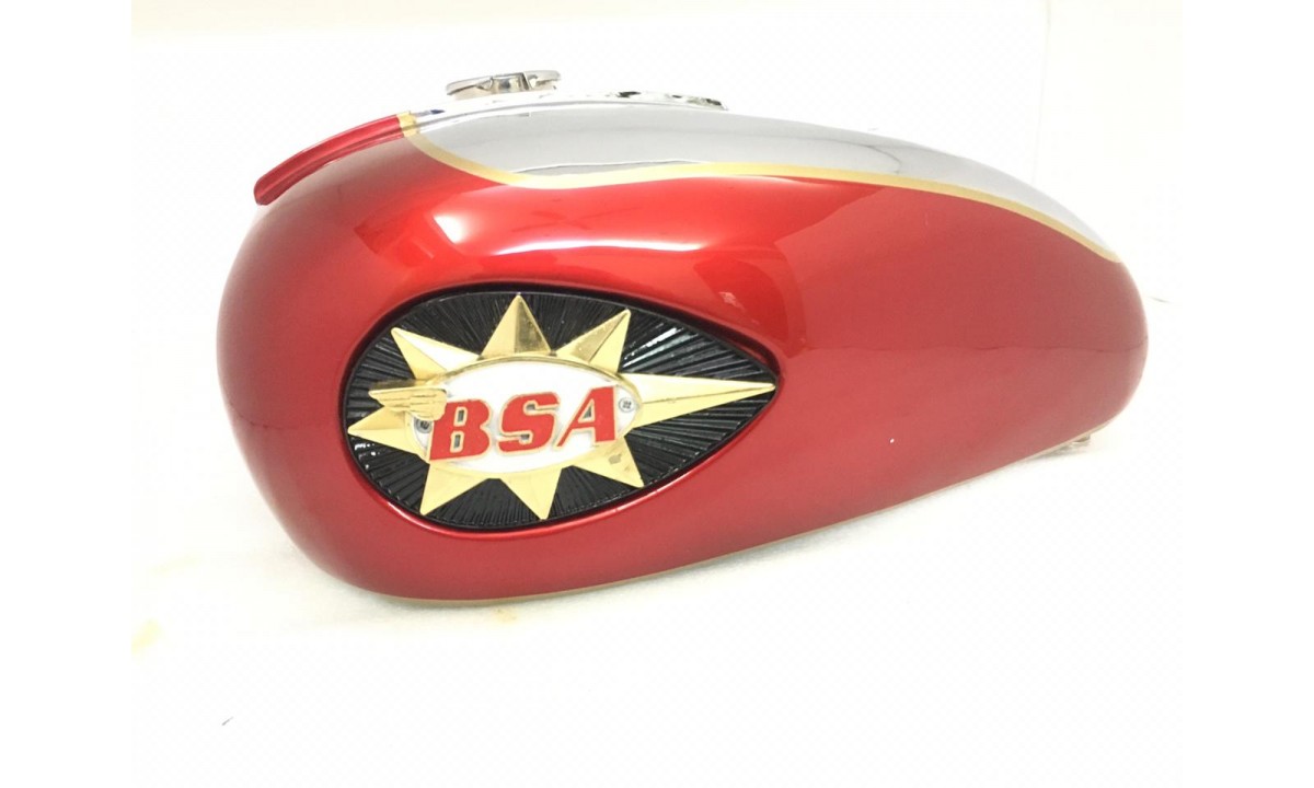 BSA A75 MARK 2 CHERRY PAINTED CHROMED FUEL PETROL TANK BADGES |Fit For